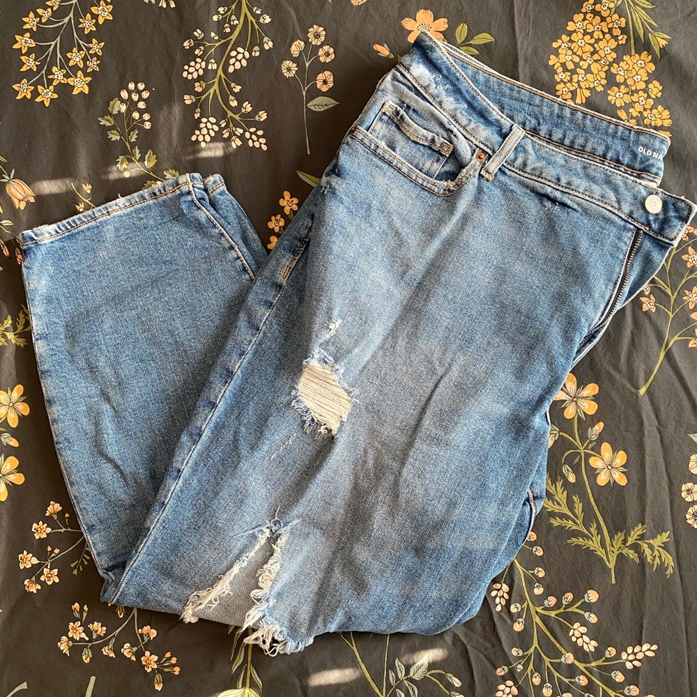 Old Navy Jeans Size 22 Distressed Curvy OG Straight
